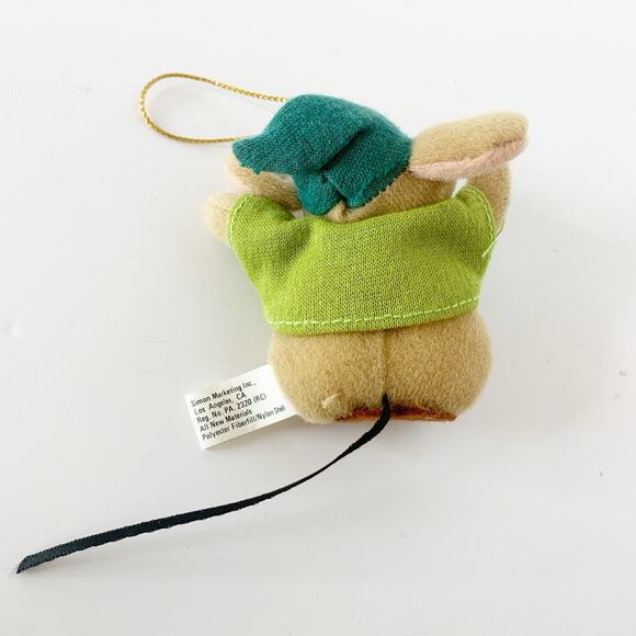 Vintage Christmas Ornament Gus The Mouse Disney Cinderella Plush Fabric - Picture 2 of 5